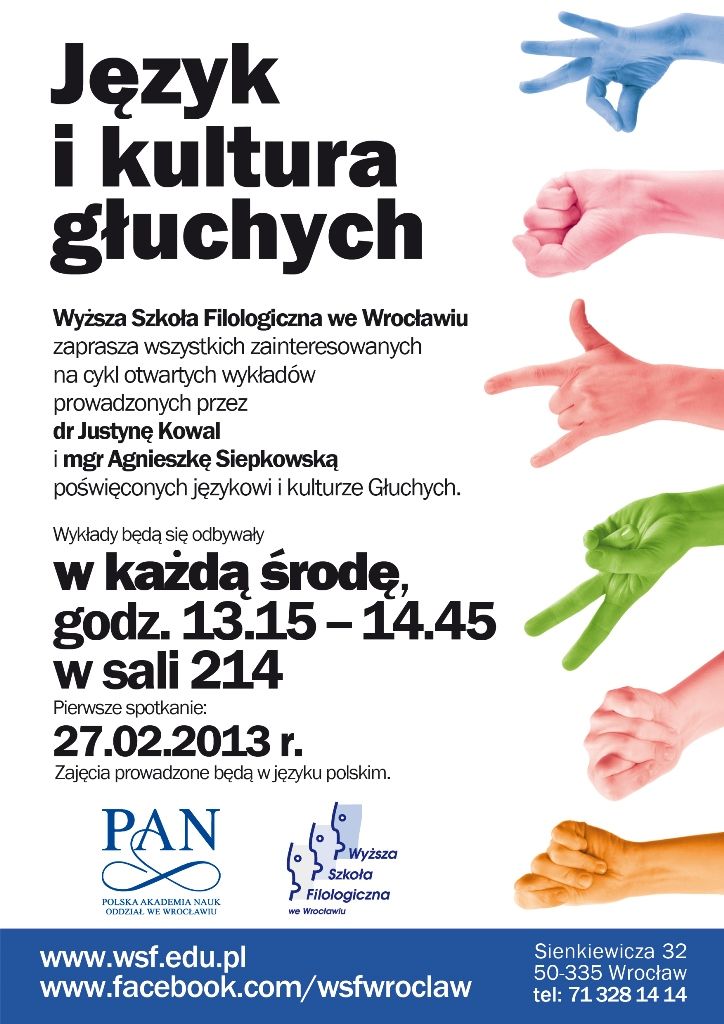 Cykl otwartych wykładów - Język i kultura Głuchych