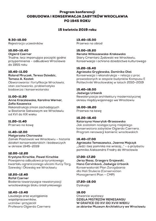 konferencja program