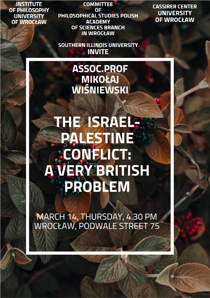 THE ISRAEL PALESTINE CONFLICT A VERY BRITISH PROBLEM